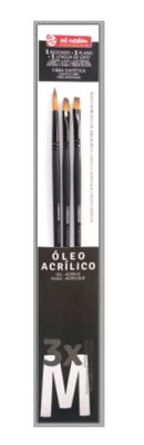 Pincéis M Óleo/Acrílico 3 unidades Talens