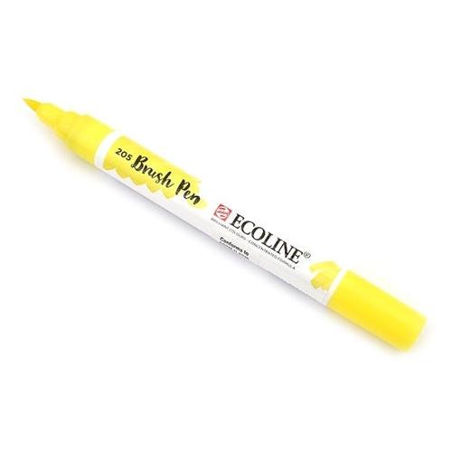 Marcador Ecoline Ponta Pincel Amarelo Limão