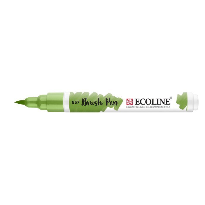 Marcador Ecoline Ponta Pincel Bronce Verde