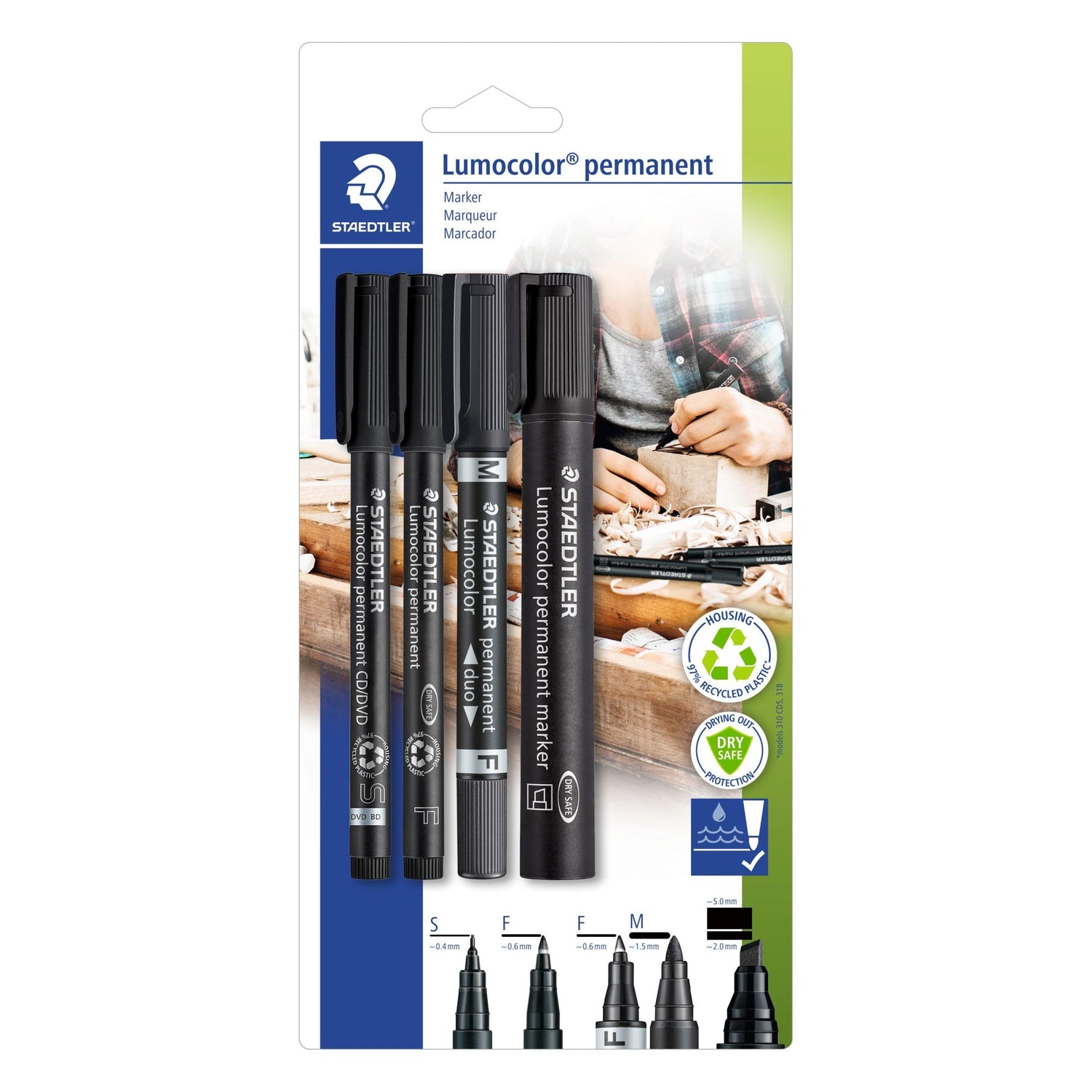 Marcador Permanente de Tinta Preta