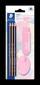 Conjunto Lápis HB 3 unidades + Afia + Borracha Staedtler (artigo sortido)