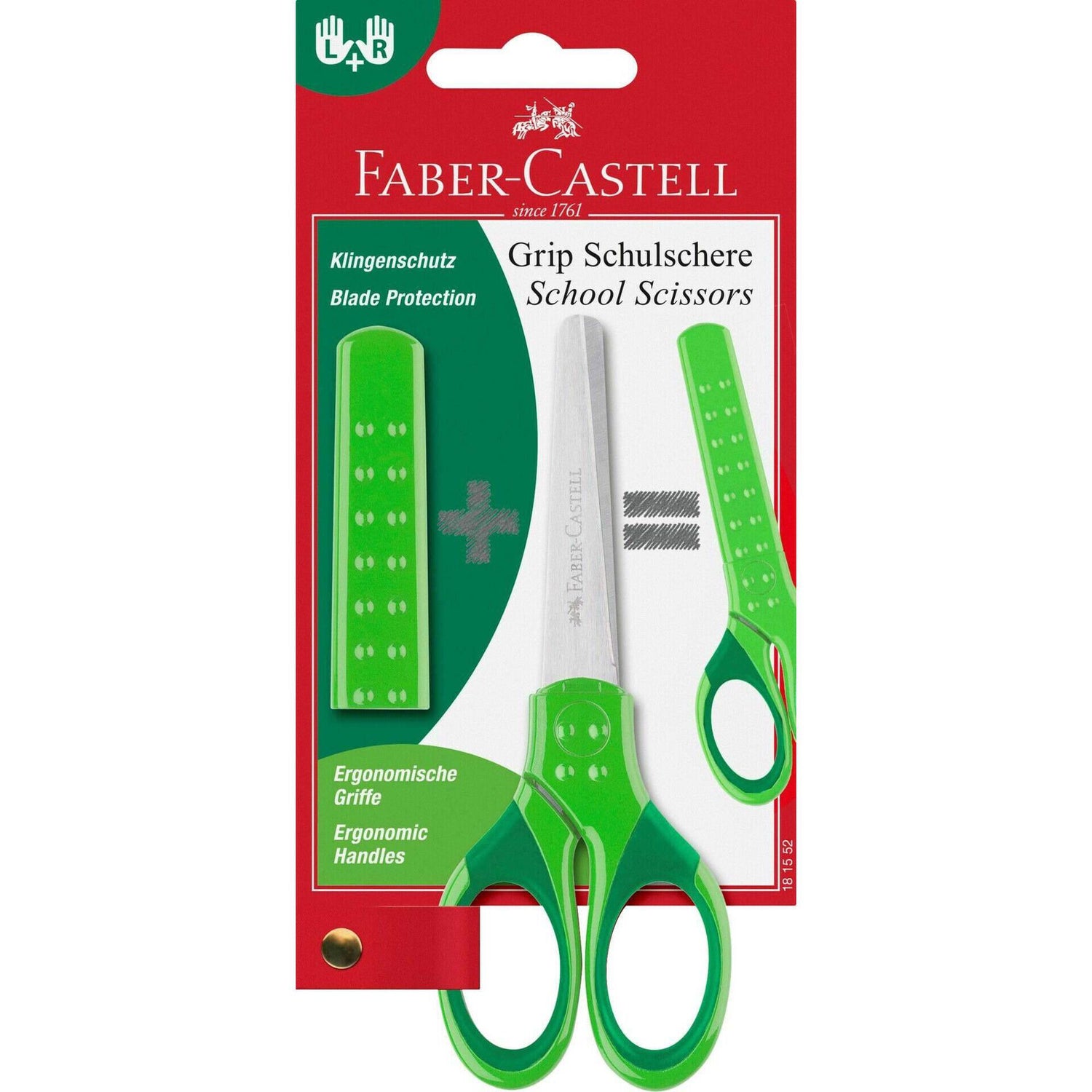 Tesoura com Proteção 10cm (várias cores) Faber-Castell