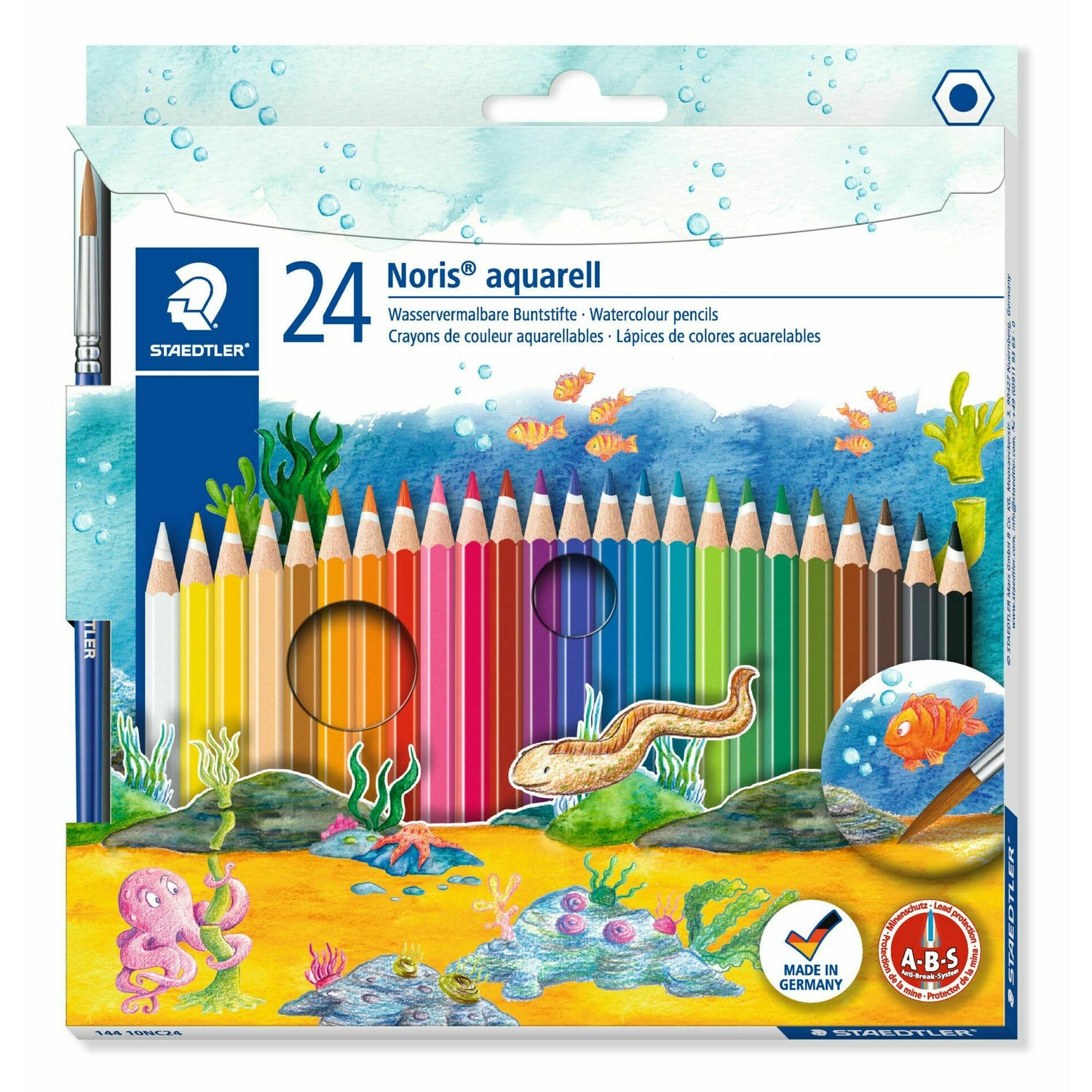 Lapis Cor Aquarel+Pincel Noris Club 24 Unidades