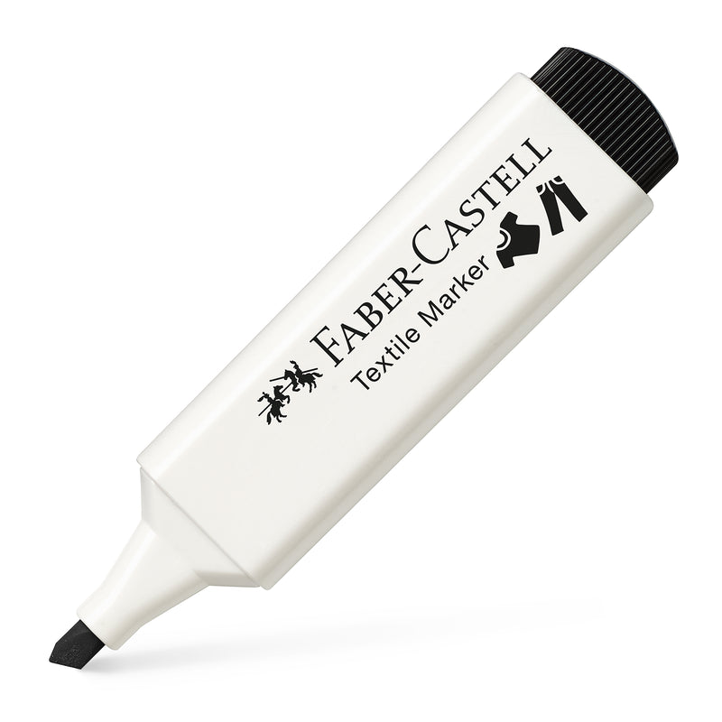 Marcador Textil Marker Preto Faber Castell