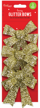 Conjunto 3 Laços Brilhantes Médios Natal