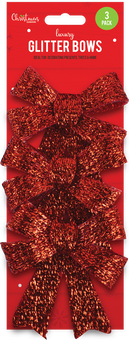 Conjunto 3 Laços Brilhantes Médios Natal