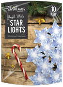 Luzes Led Brancas Estrelas Natal