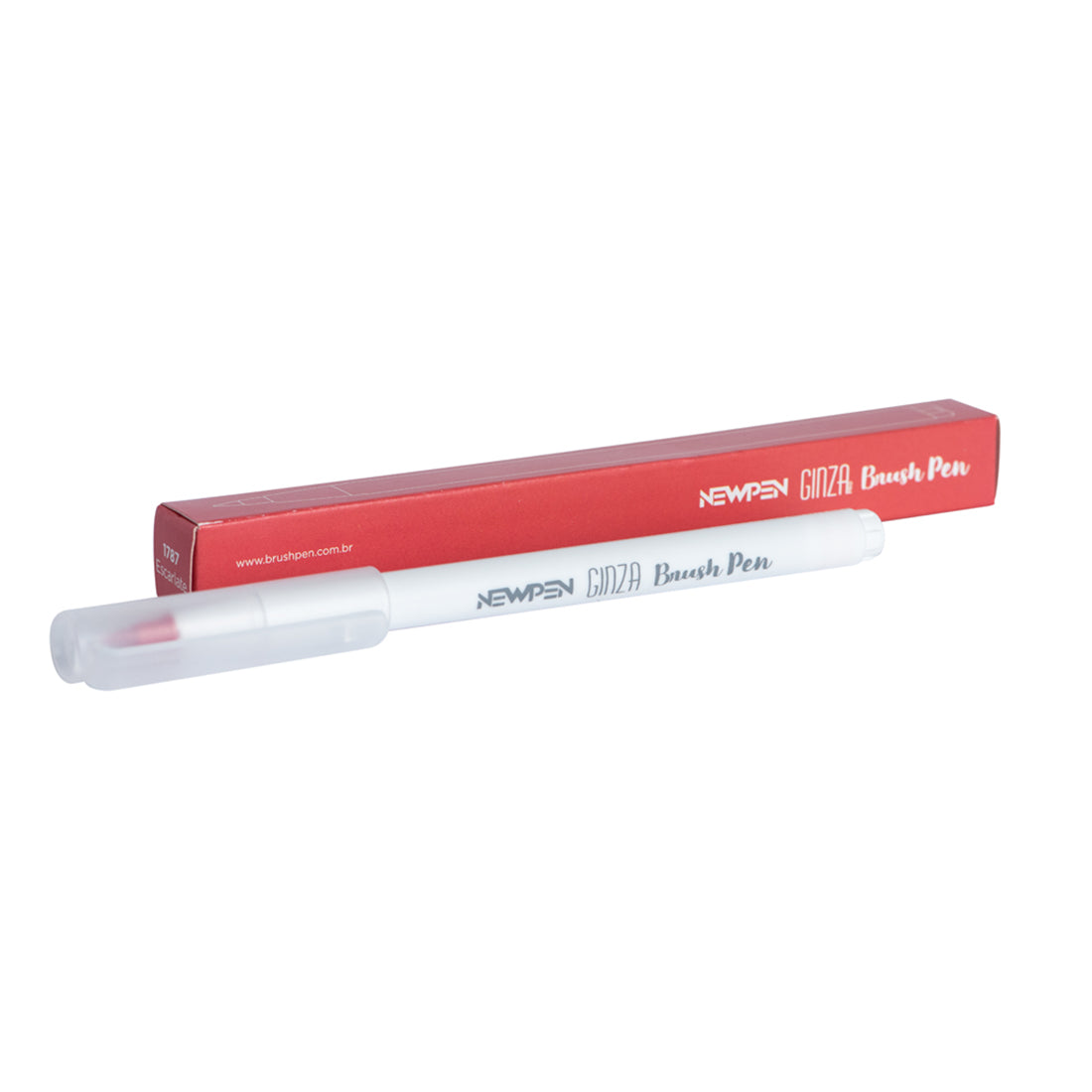 Marcador Ginza Pro Brush Pen Vermelho Escarlate Newpen