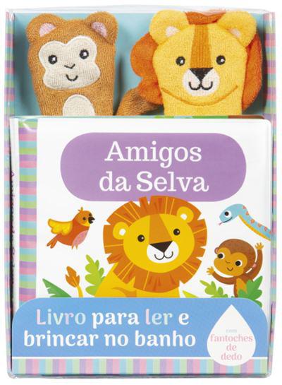 O Meu Bebé: Amigos da Selva - Livro de Banho com Fantoches de Dedo