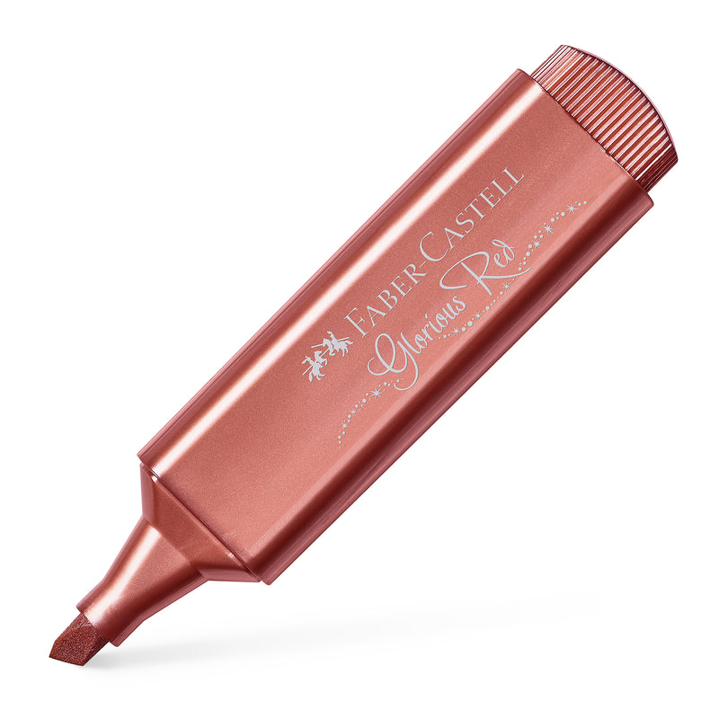 Marcador Textliner Metalic Vermelho Faber Cast