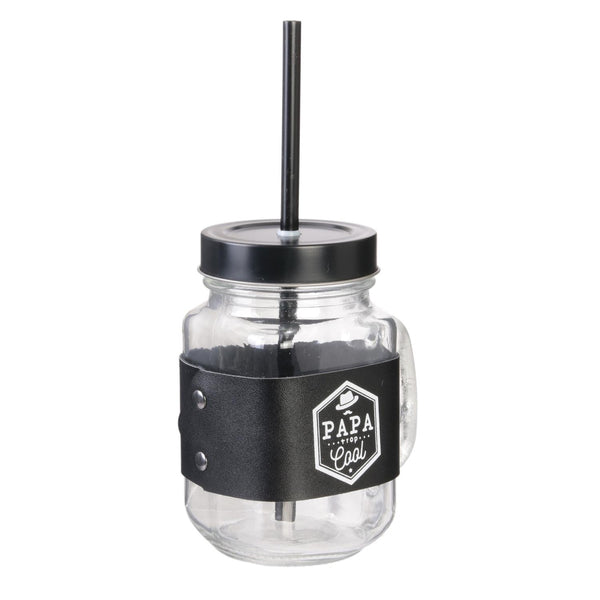 Copo Vidro Com Palhinha Pai 45Cl