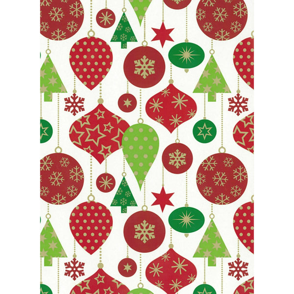 Rolo Papel Embrulho Natal Tradicional 200X70Cm