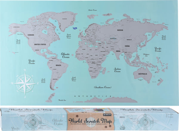 Mapa Mundo P/Raspar 88X52cm