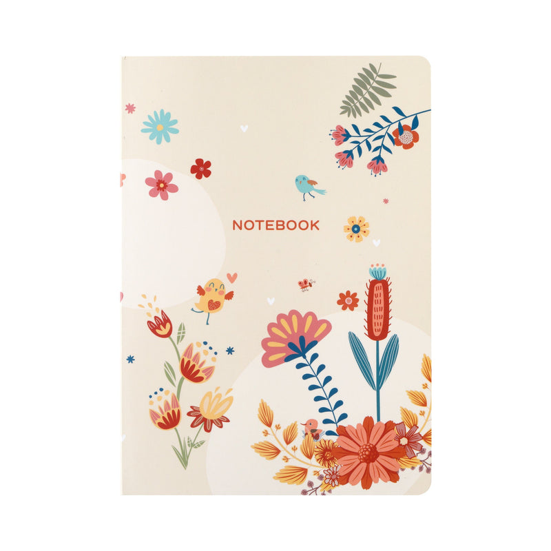 Caderno Gift A5 Capa Dura Dot 88 Folhas Flowers Note!