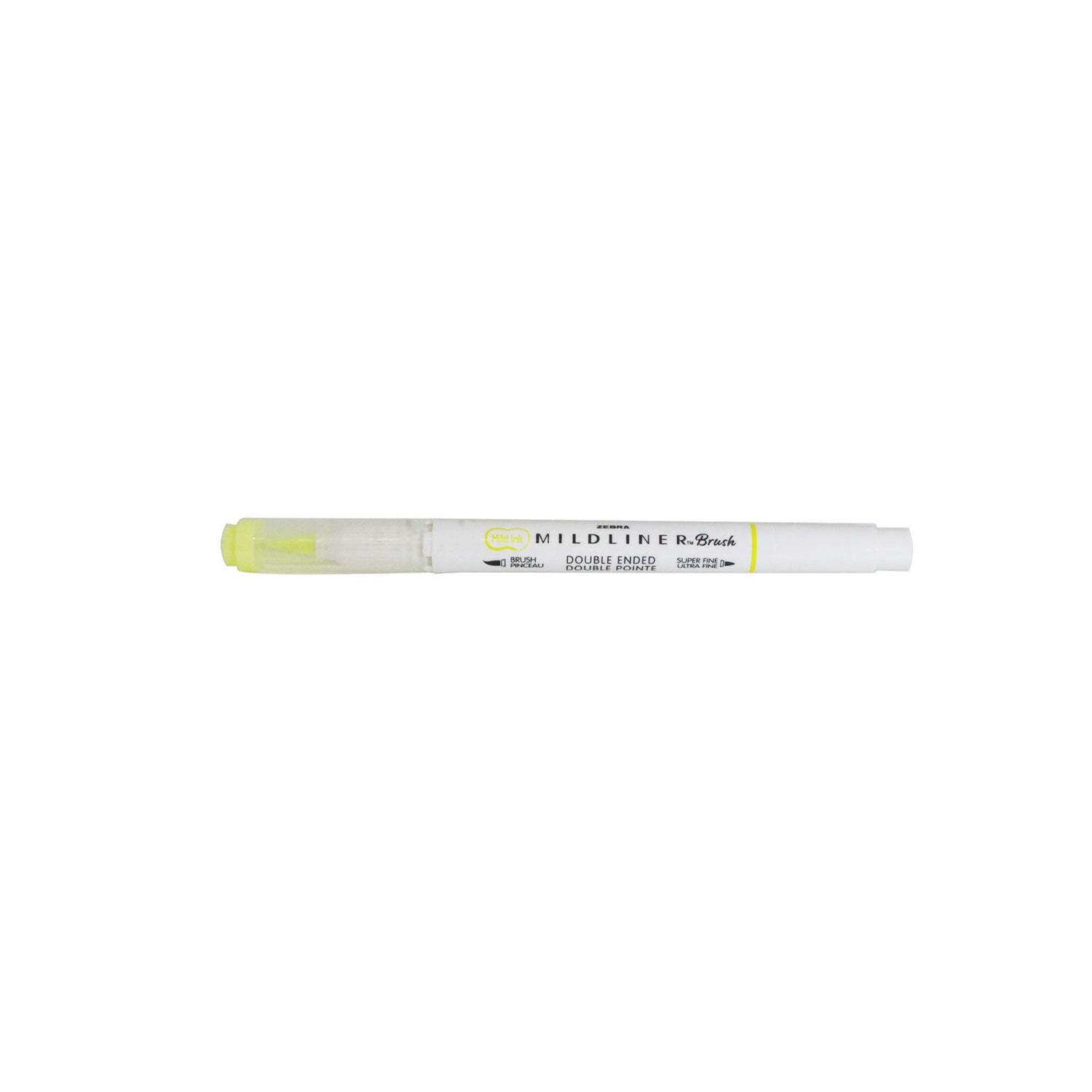 Marcador 2 Pontas Fluorescente + Brush Pen Amarelo