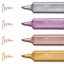 Marcadores Textliner Cores Metálicas 4 unidades Faber Castell
