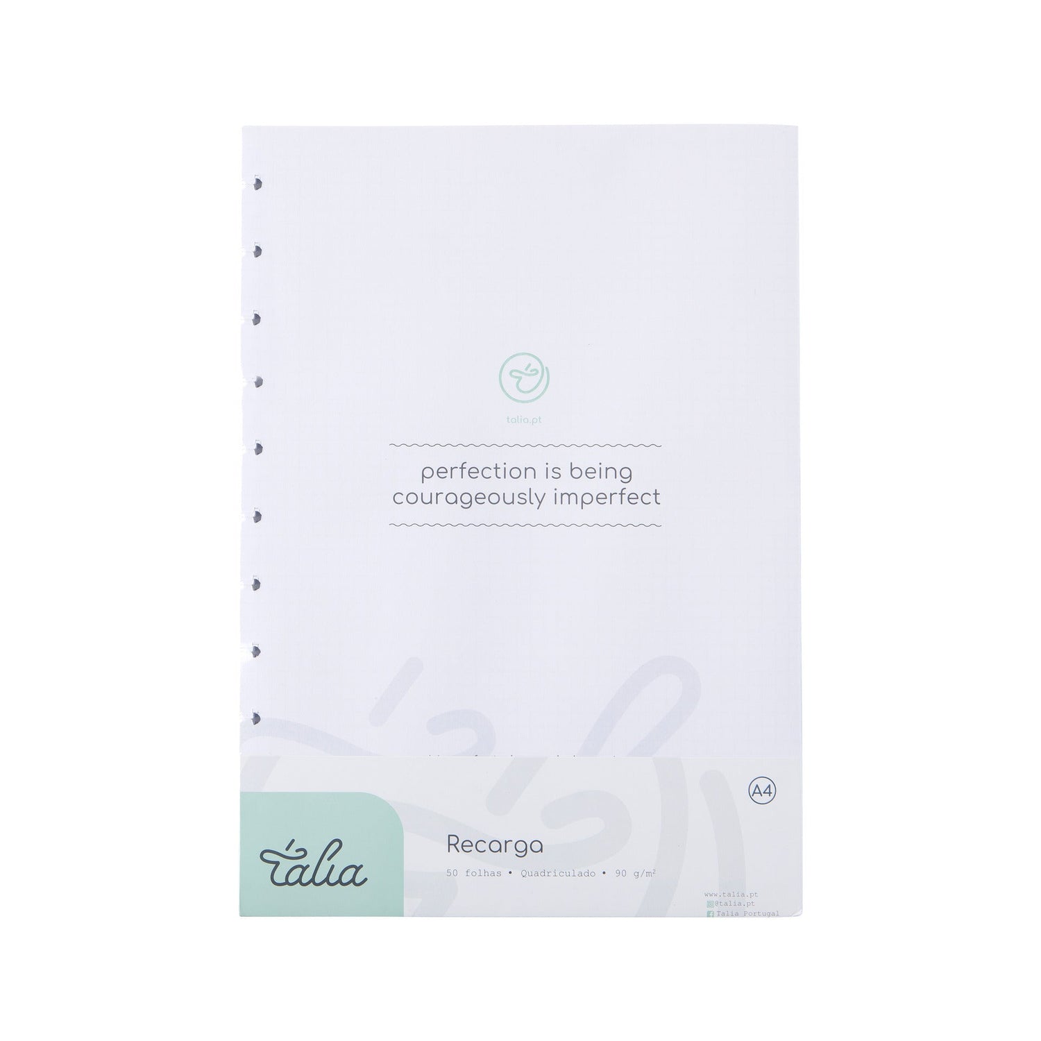 Recarga Papel A4 Quadriculado para Caderno Smart Talia
