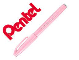 Caneta Pincel Rosa Pastel Pentel