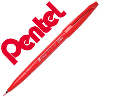 Caneta Pincel Vermelho Pentel