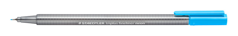 Marcador Triplus Fineliner Azul Neon