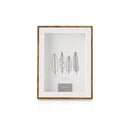 Moldura Branca com Contorno Castanho 13 x 18cm