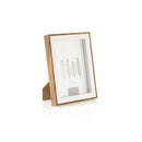 Moldura Branca com Contorno Castanho 13 x 18cm