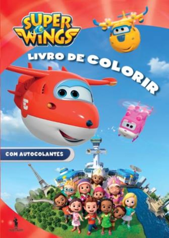 Super Wings - Livro de Colorir com Autocolantes