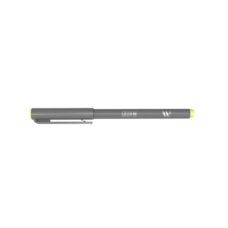 Marcador Ginza Nano Brush Pen Amarelo Pastel