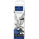 Marcador Pitt Artistic Pen Comic Preto 4 Unidades