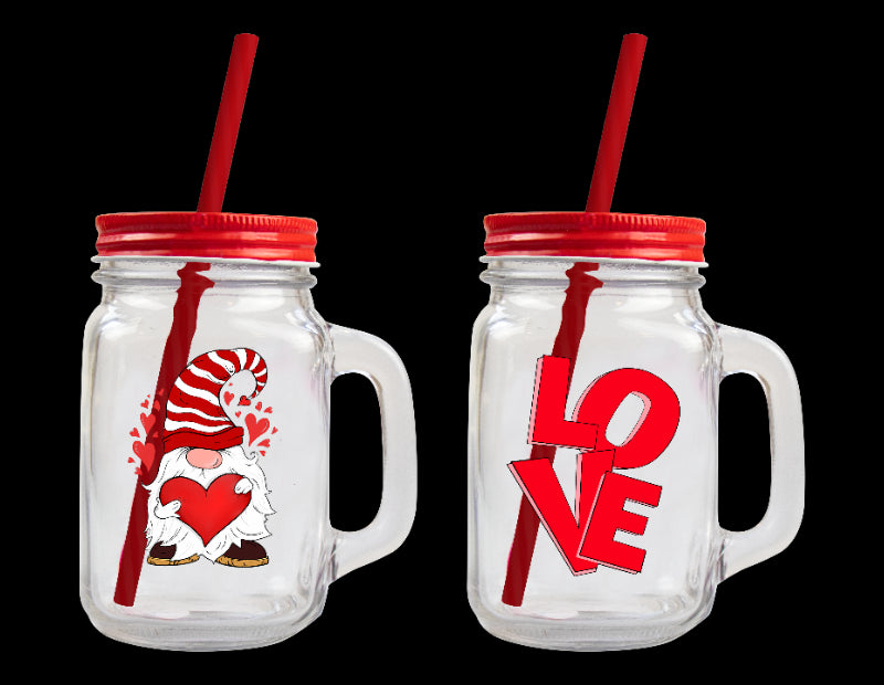 Jarro com Palhinha Cap. 450ml - Valentine