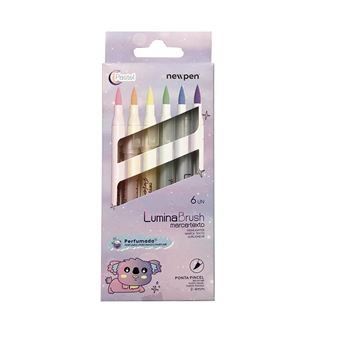 Marcador Lumina Brancoush2-4Mm T.Perf Pastel 6Un