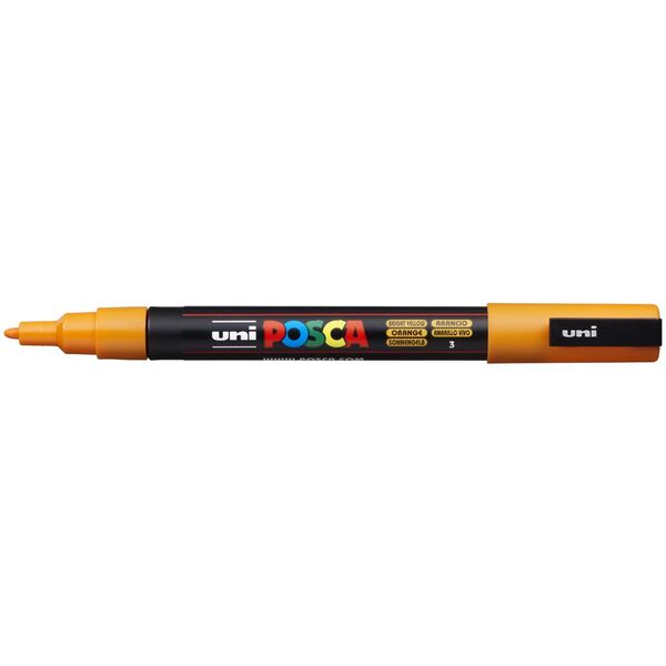 Marcador Posca Pc-3M Amarelo Brilhante