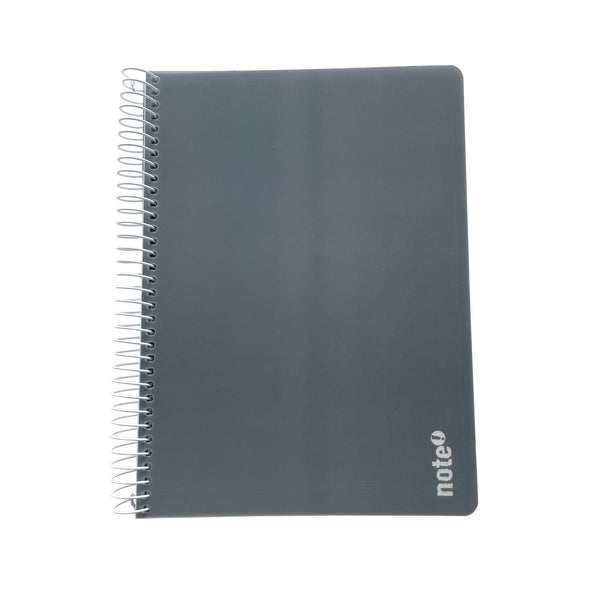 Caderno Espiral A5 Pautado Cinza