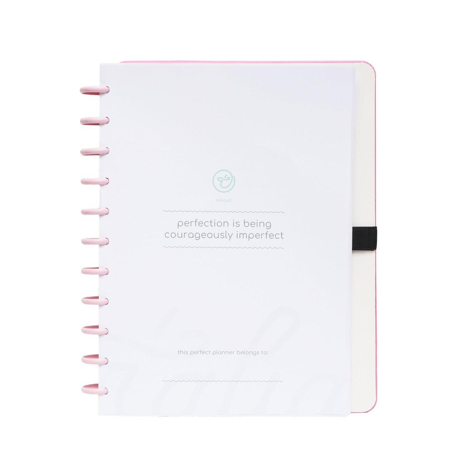Caderno Smart com Elástico Espiral A4 Pautado Rosa Talia