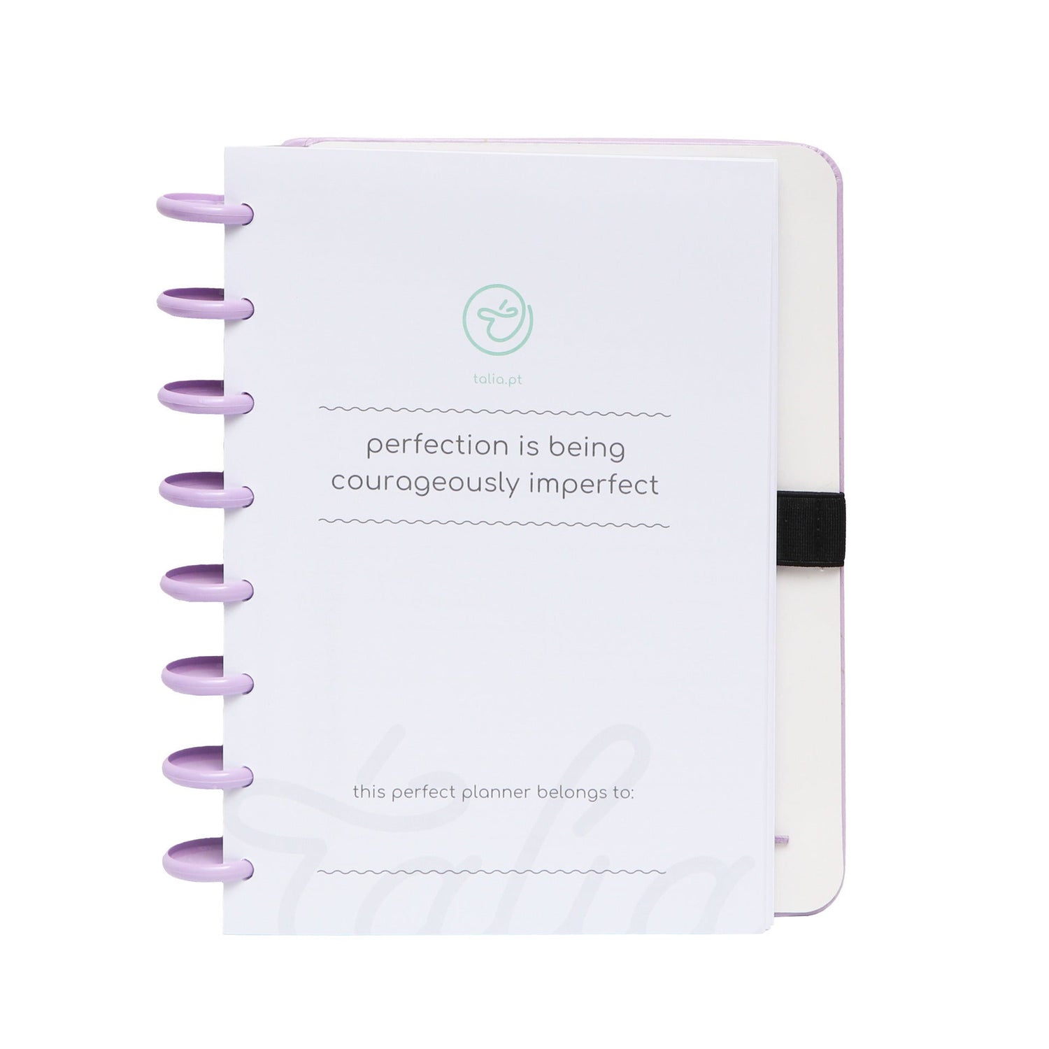 Caderno Smart com Elástico Espiral A5 Pautado Lilás Talia
