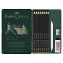 Lápis Grafite Pitt Matt Caixa Metal 8 unidades Faber Castell