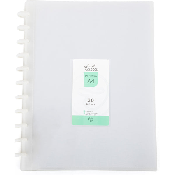 Capa Catálogo A4 20 Bolsas Transparentes Talia