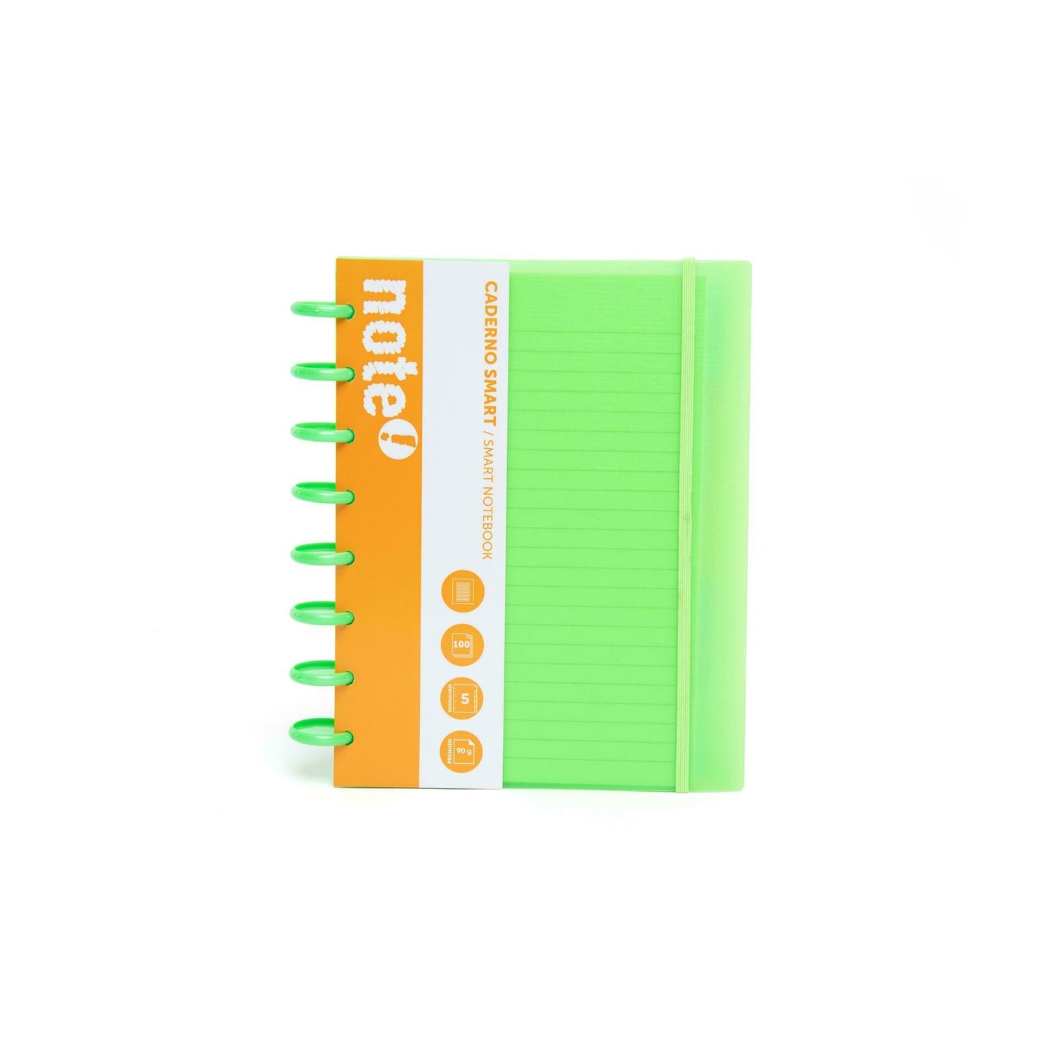 Caderno Smart A5 Verde Transparente Note!