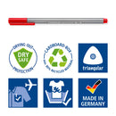 Marcador Escrita Fineliner Triplus 25An 4+1