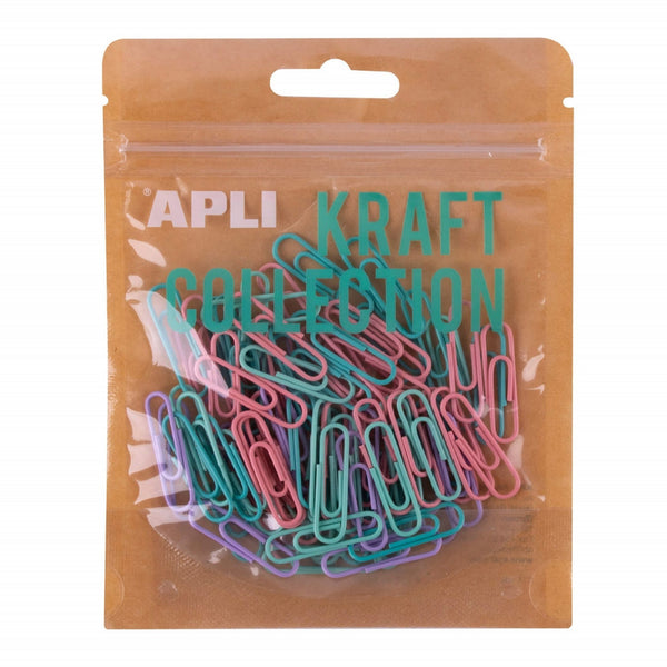 Clips C.Kraft Pastel 80Un Apli