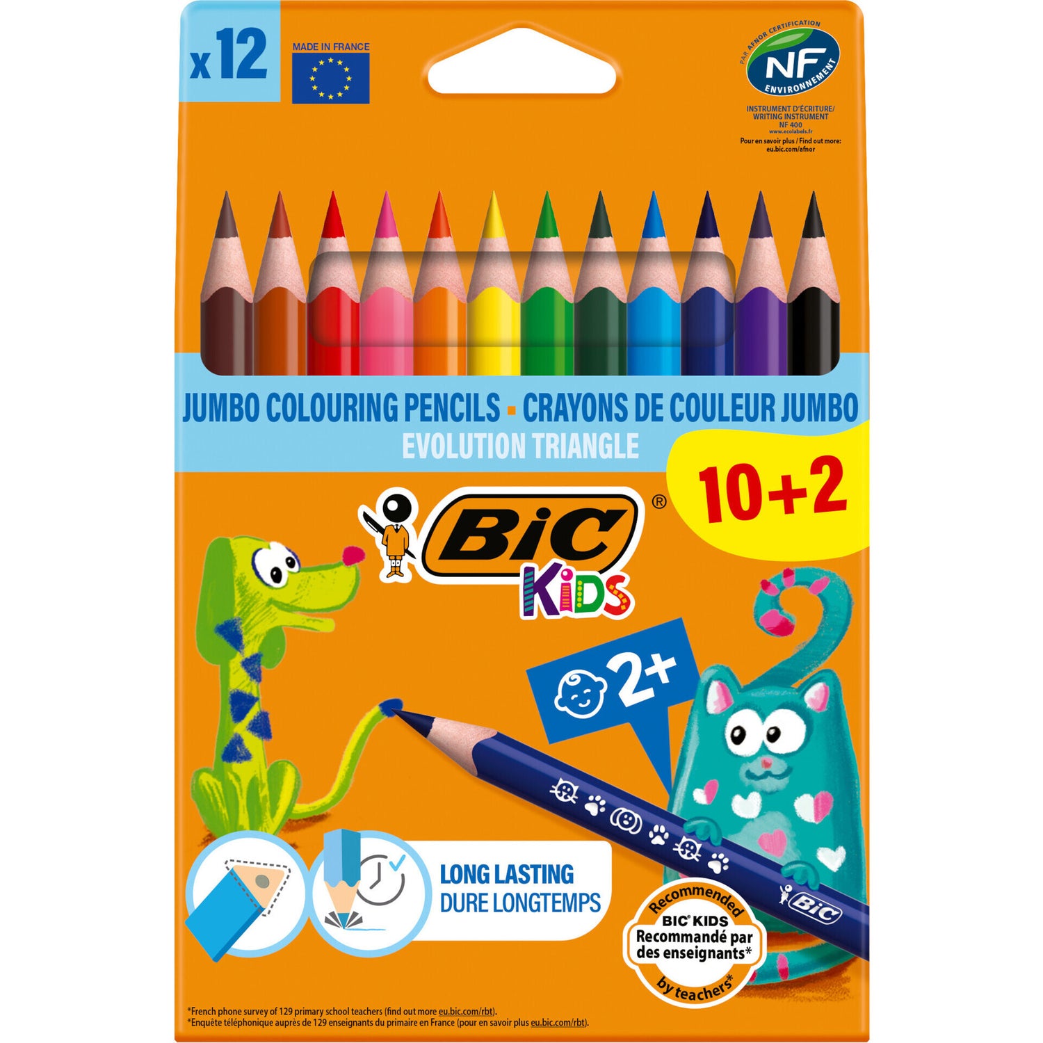 Lápis Cor Evolution Triang 10+2 Unidades Bic K