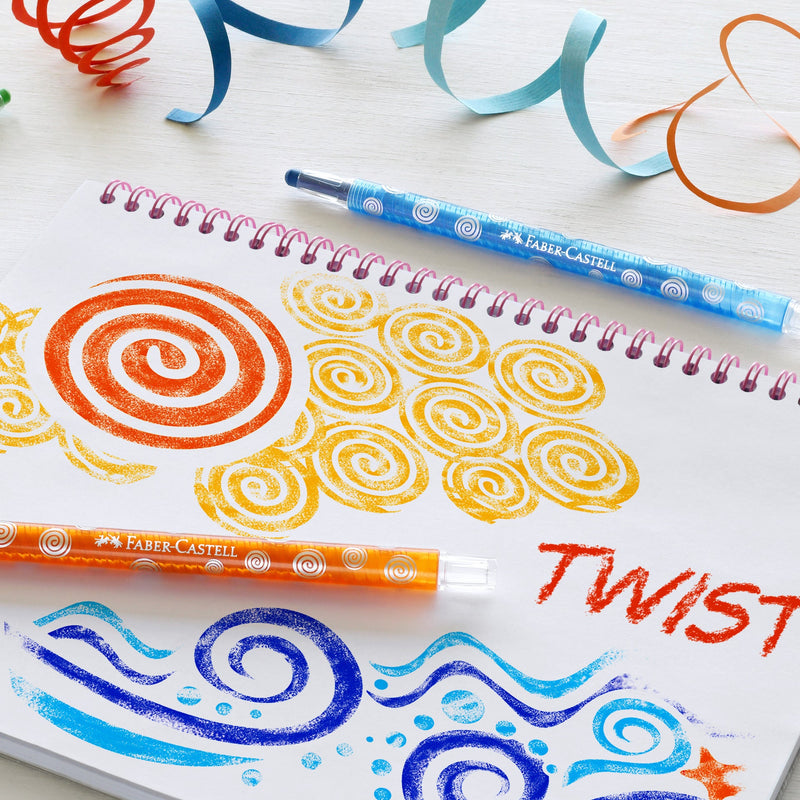 Lápis Cera Jumbo Twist 12 unidades Faber Castell