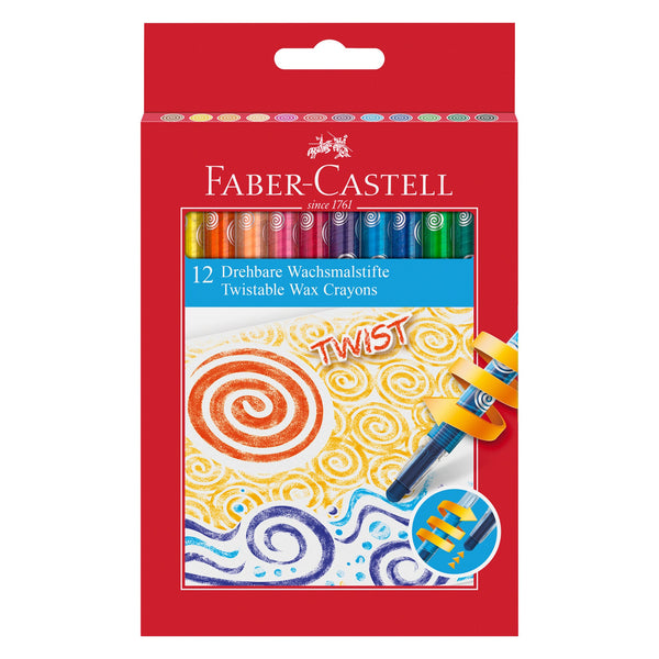 Lápis Cera Jumbo Twist 12 unidades Faber Castell