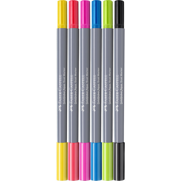 Marcador Colorir Duplo Goldfaber 6 Unidades