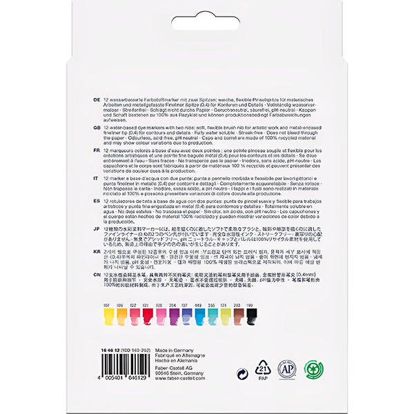Marcador Colorir Duplo Goldfaber 12 Unidades
