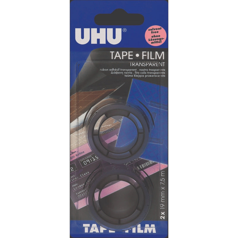 Fita Cola Transp Rollafix 19Mmx7.5M 2Un