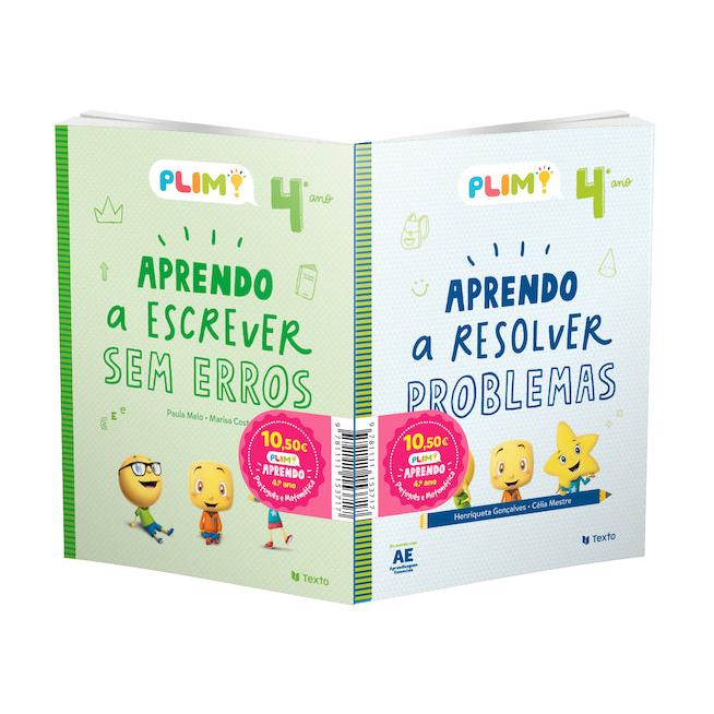 Pack Plim! Aprendo a Escrever Sem Erros | Aprendo a Resolver Problemas 4.º Ano de Henriqueta Gonçalves, Célia Mestre, Paula Melo e Marisa Costa