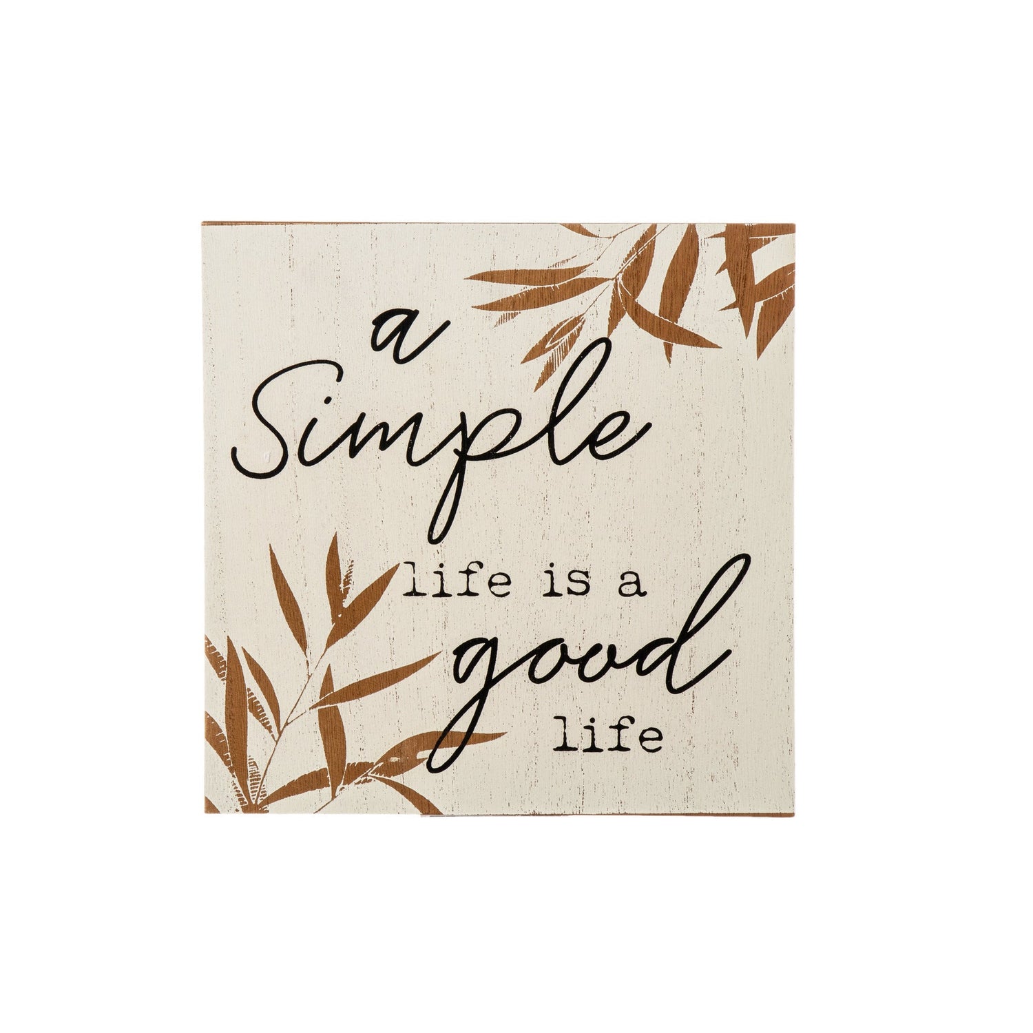 Placa Decorativa Simple Life 20x20cm
