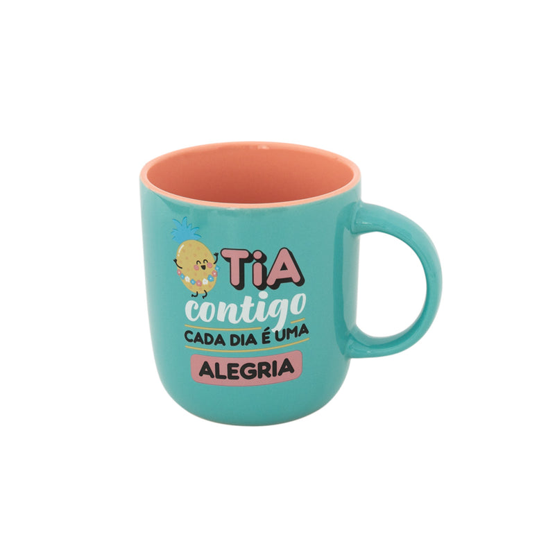 Caneca - Tia, Contigo Cada Dia É Uma Ale