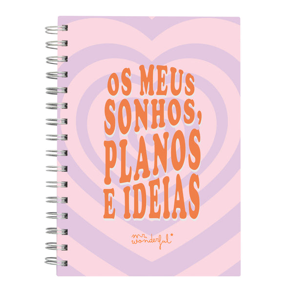 Caderno - Os Meus Sonhos, Planos E Ideia